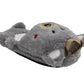 Womens Ladies Lightweight Padded Warm Slip On Teddy Bear Novelty Grey Winter Slippers