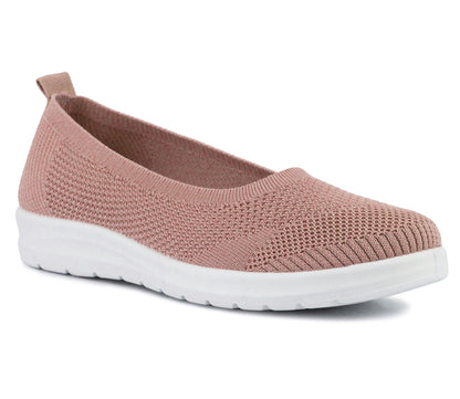 LAURA Womens Slip On Trainer Pumps in Pink