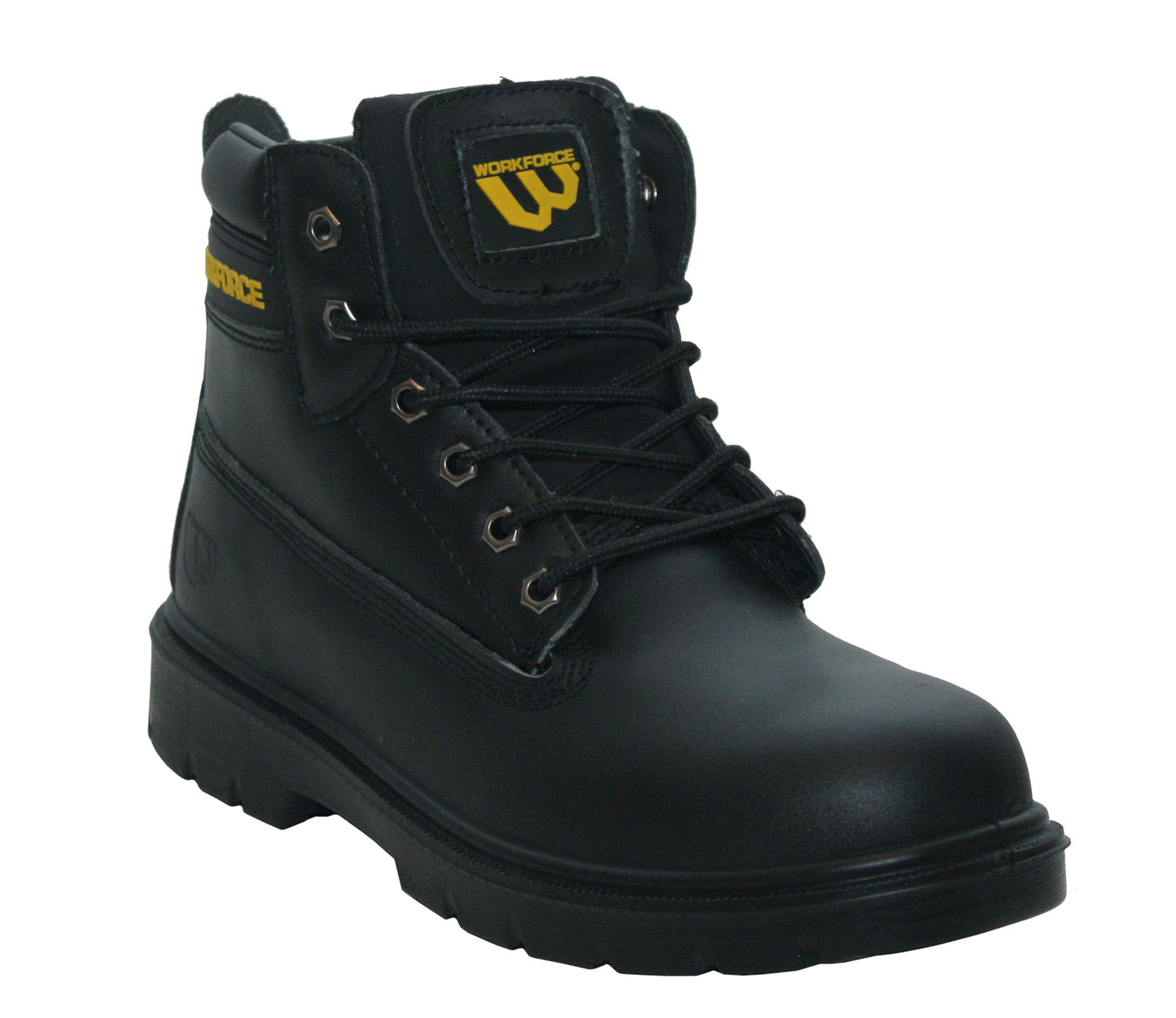 WF301 Mens Leather Safety Boots in Black