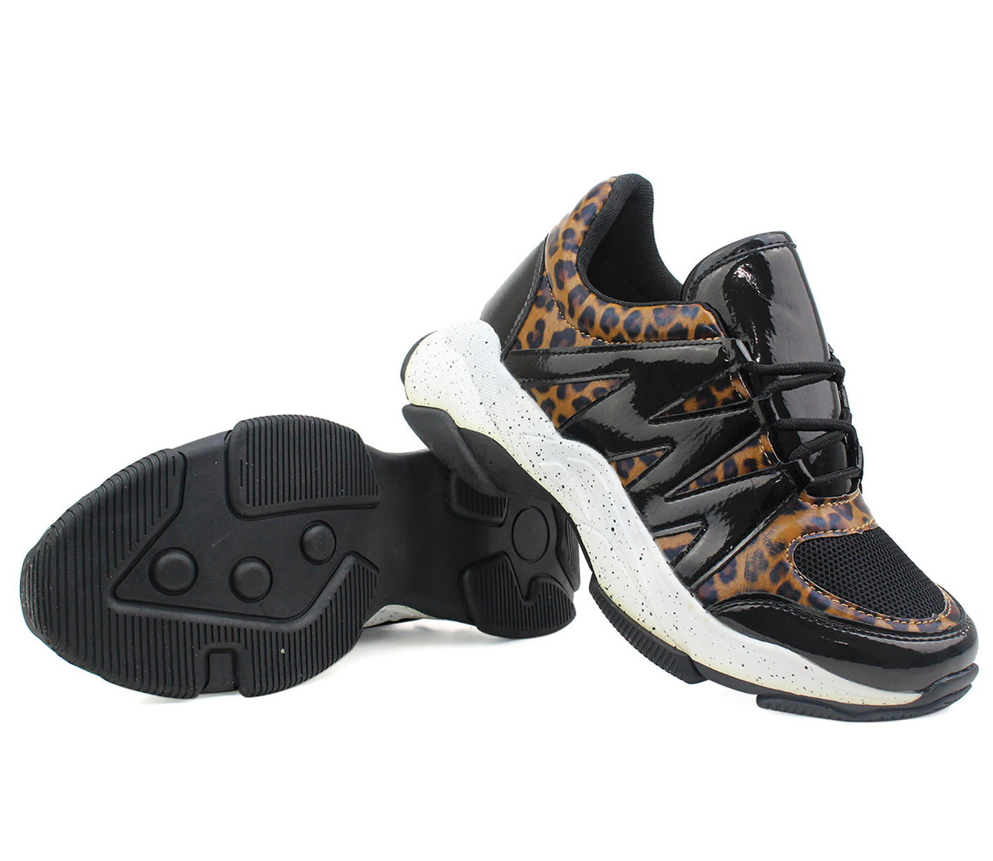 Womens Chunky Sole Leopard Print Trainers – A&H Wholesale Footwear