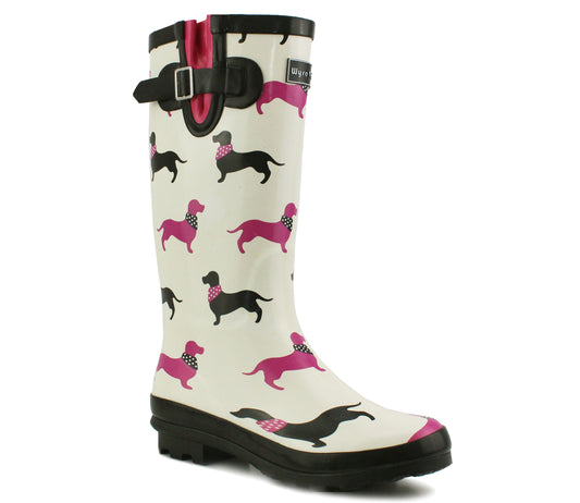 DACHSHOUND Womens Dog Adjustable Wellies