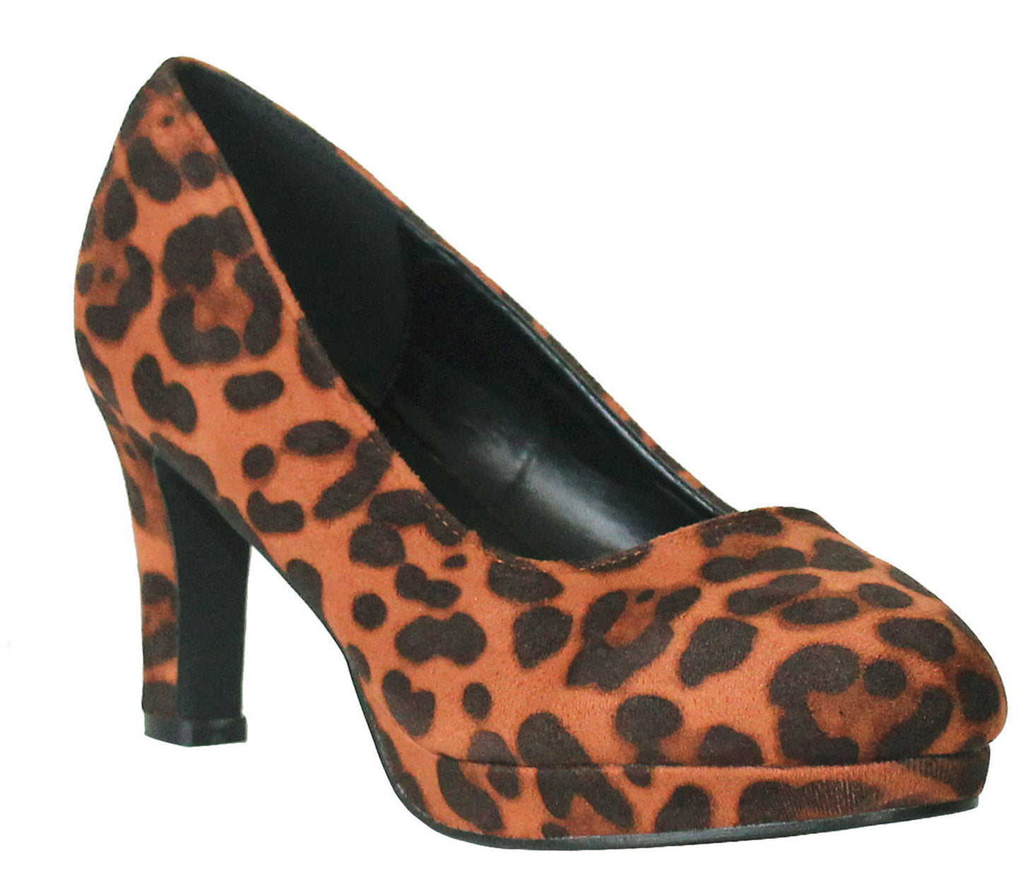 B765943 Womens Platform Heels in Leopard Print