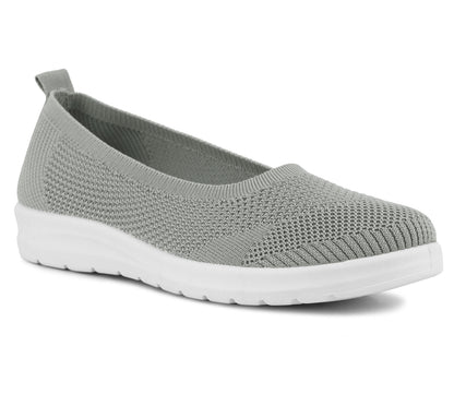 LAURA Womens Slip On Trainer Pumps in Grey