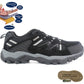 CONISTON Mens Suede Leather Hiking Boots in Black Grey