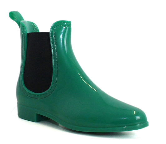 X1211 Womens Green PVC Ankle Wellies