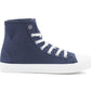 B262183 Womens Canvas High Top Sneakers in Navy