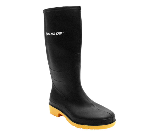 DULL Dunlop Unisex Wellington Boots in Black