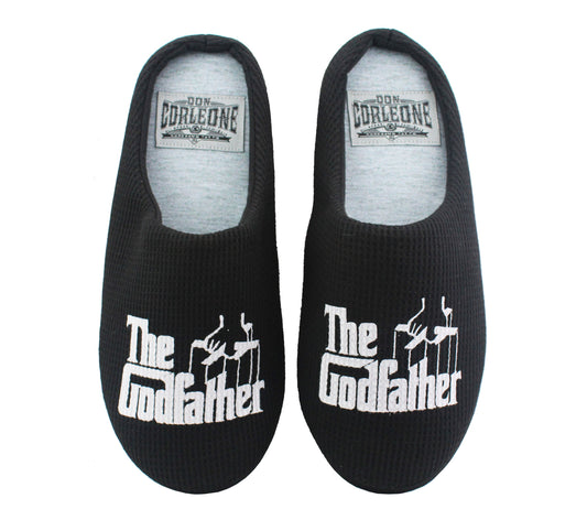 GODFATHER Mens The Godfather Slippers in Black