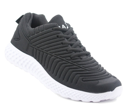 TRAX Mens Lightweight Running Trainers in Black (D)