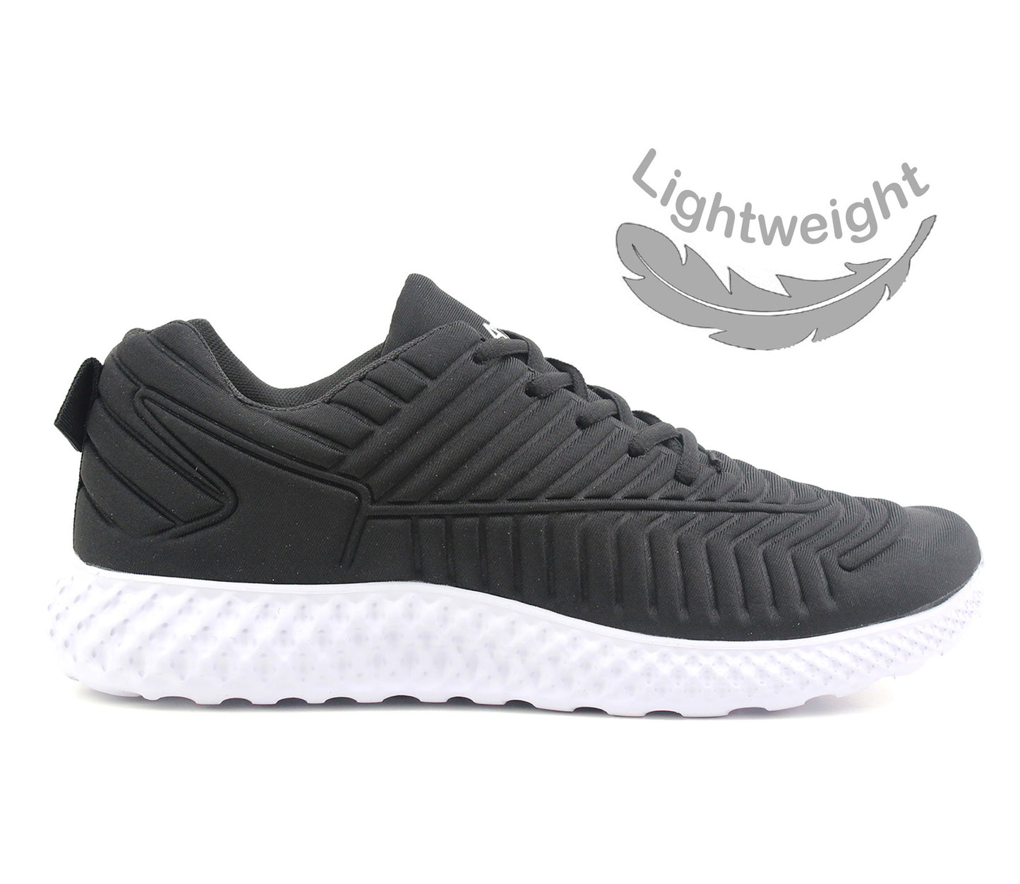 TRAX Mens Lightweight Running Trainers in Black (D)