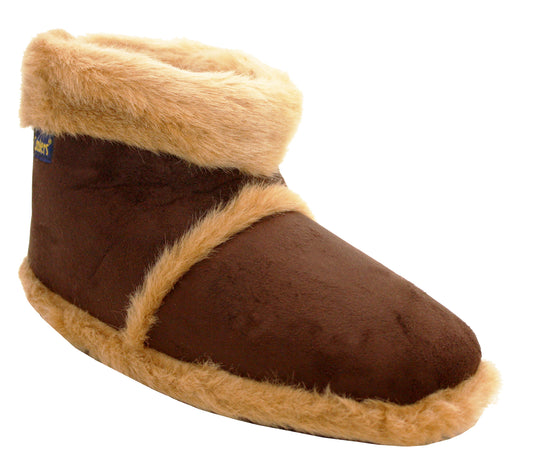 AD3429 Mens Fur Ankle Boot Slippers in Brown