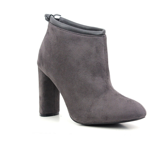 F50873 Womens Faux Suede Ankle Boots in Grey