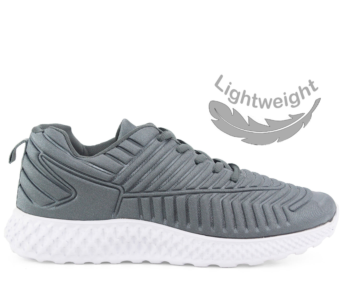 TRAX Mens Lightweight Running Trainers in Grey (D)