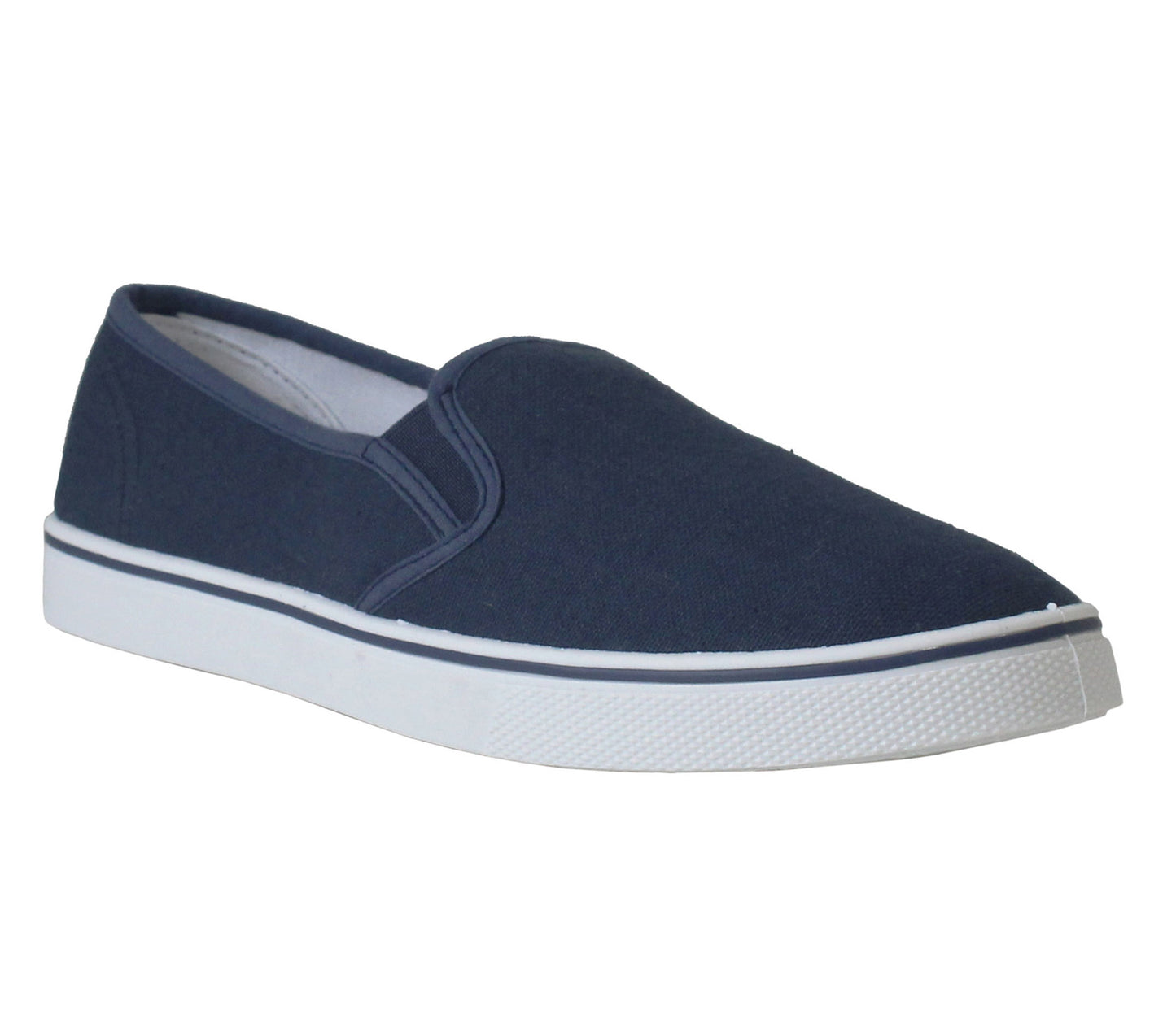 B257460 Mens Canvas Deck Shoe in Navy