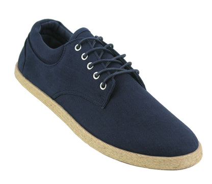 STRETFORD Mens Canvas Casual Pumps in Navy