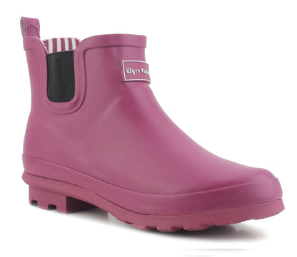 PEPE Womens Ankle High Wellies in Purple