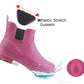PEPE Womens Ankle High Wellies in Purple