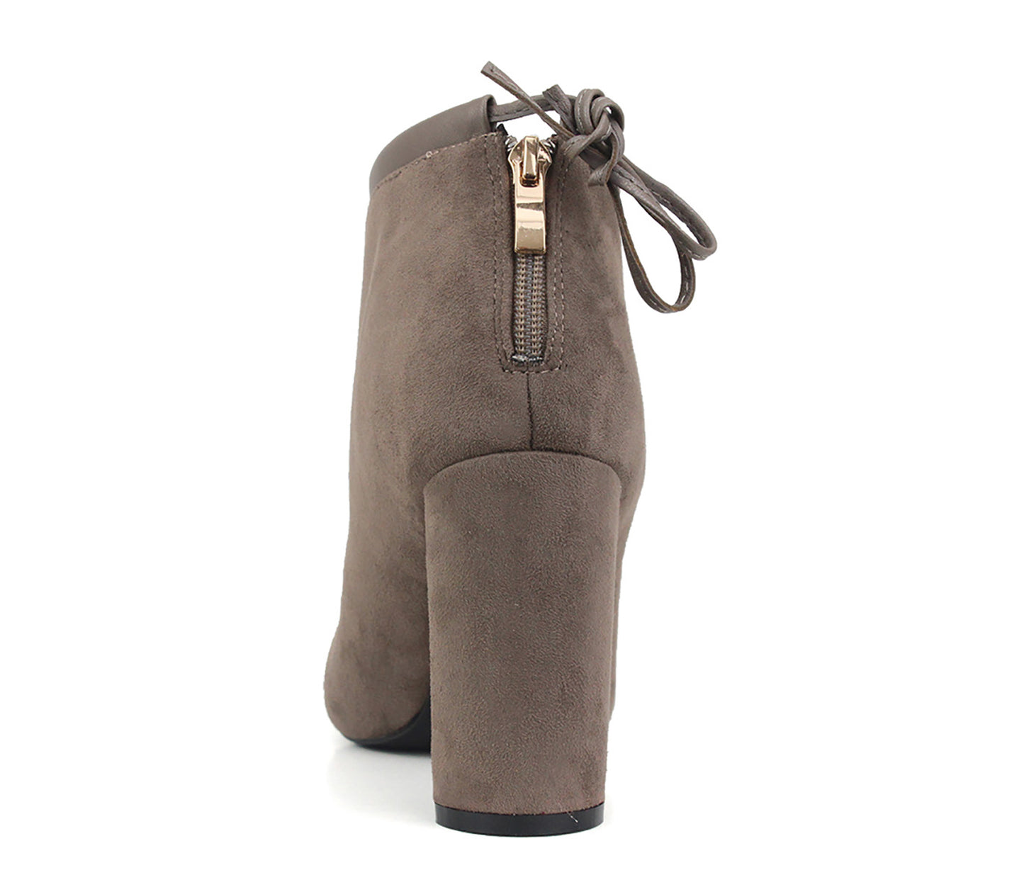 F50873 Womens Faux Suede Ankle Boots in Taupe