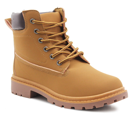 B772300 Boys Youth Hi Top Padded Boots in Camel