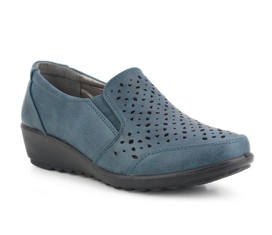 ELSA Womens Casual Office Loafers in Blue