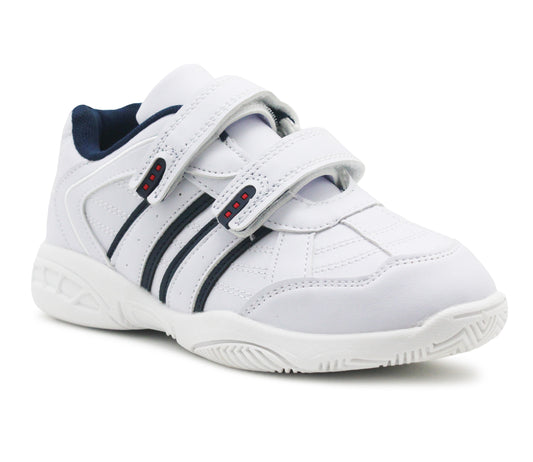T702 Kids Twin Touch Fasten Trainers in White