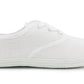 B254033 Unisex Kids White Lace Up Pumps