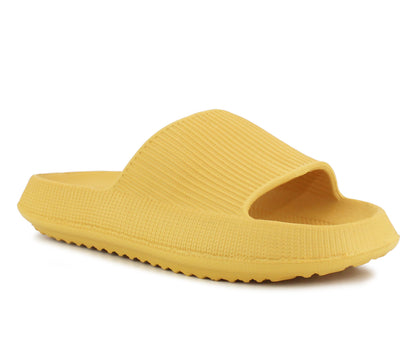 LUKE- Womens Lightweight Chunky Sliders in Yellow