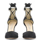 BERNICE Womens Black Ankle Tie Strappy Stiletto Heels