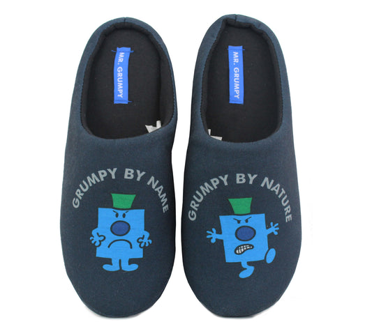 MR GRUMPY Mens Mr. Men Mule Slippers